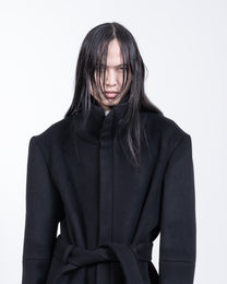 ZIPPED CASHMERE COAT