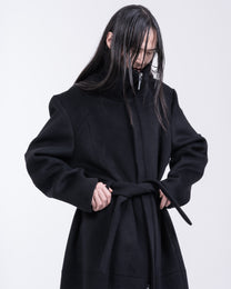 ZIPPED CASHMERE COAT