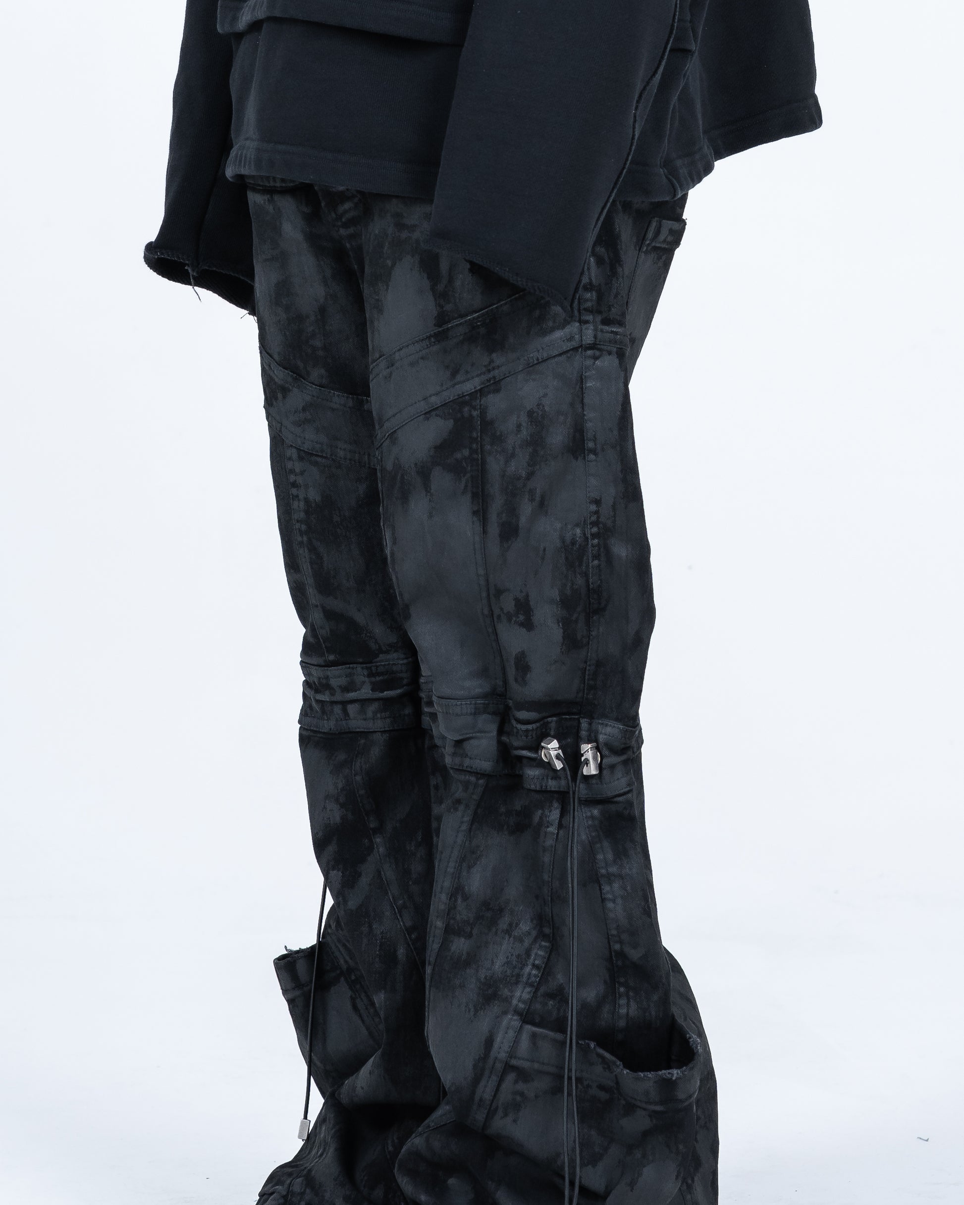 TRIPLE BELT WAXED PANT