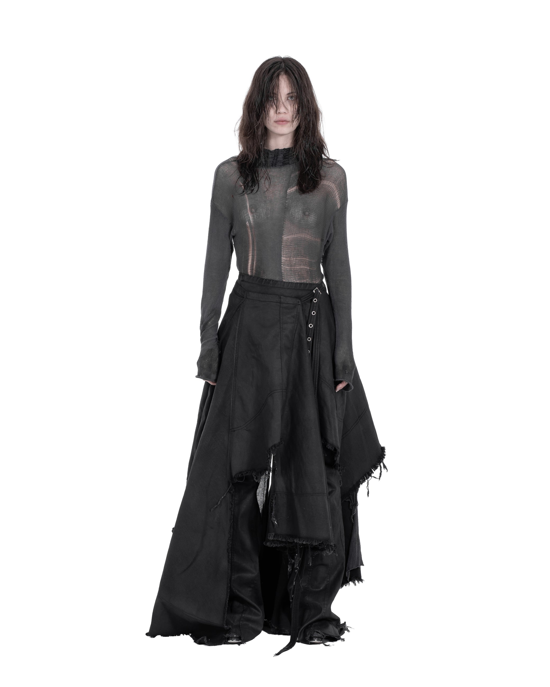 WAXED AVALON_SKIRT/PONCHO