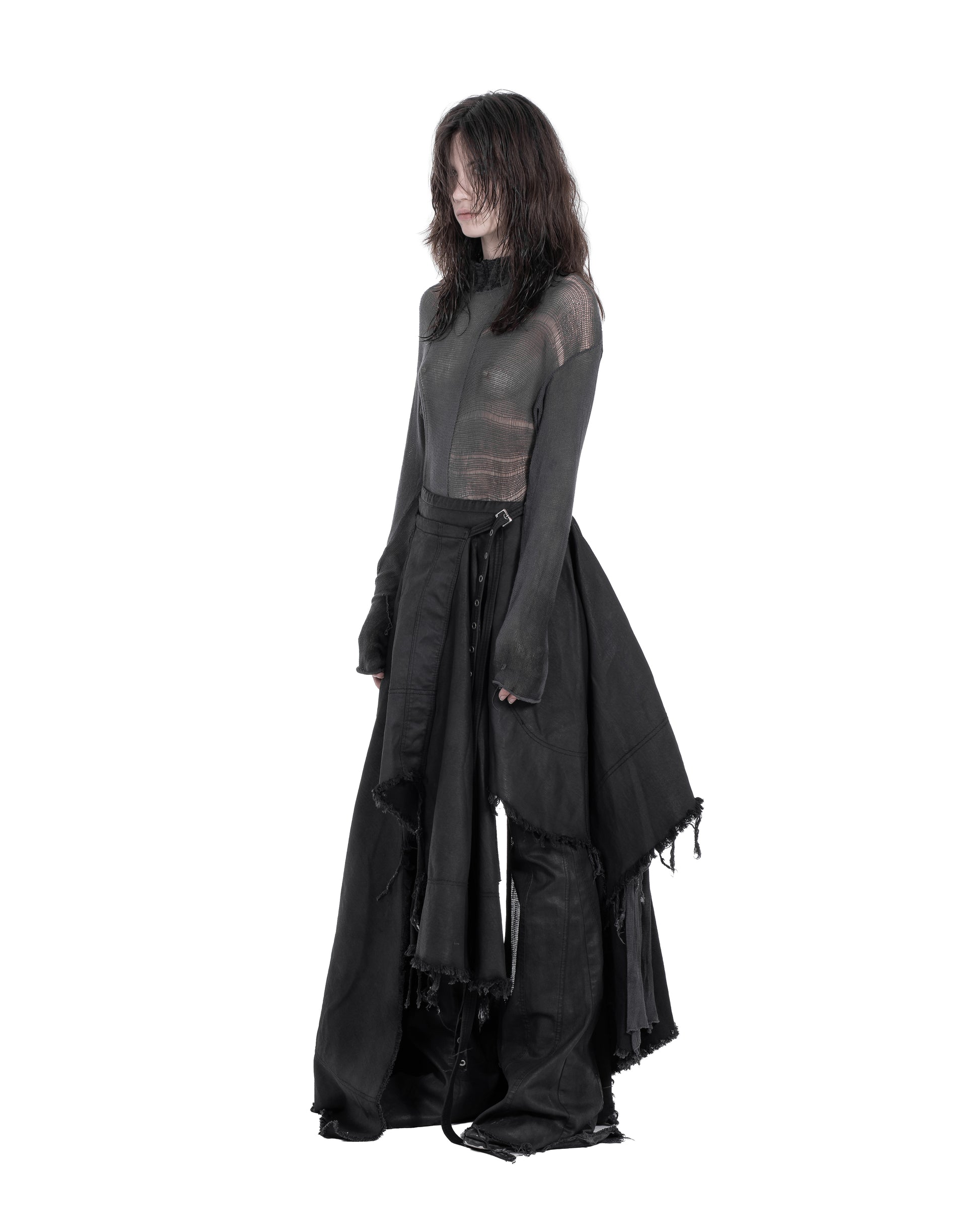 WAXED AVALON_SKIRT/PONCHO