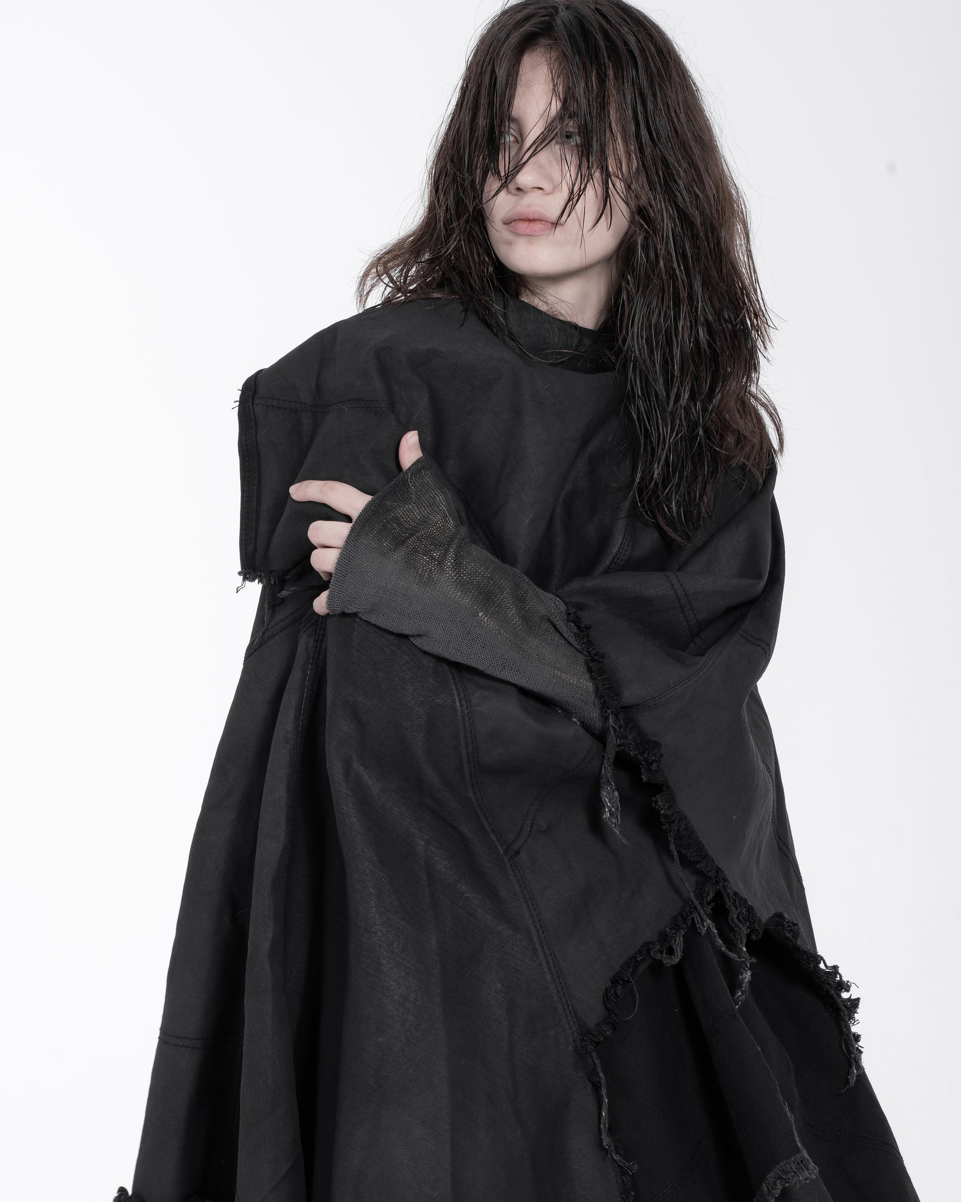 WAXED AVALON_SKIRT/PONCHO